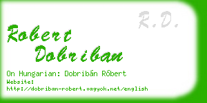 robert dobriban business card