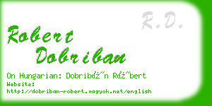 robert dobriban business card